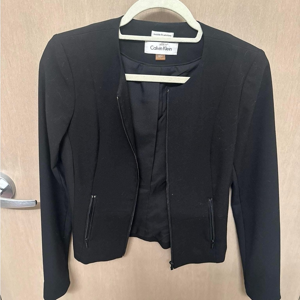 Calvin Klein Women's Black Blazer Size 2